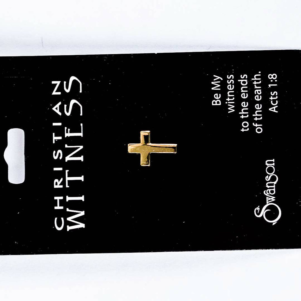 Lapel Pin Cross Gold 1/2In Pk6