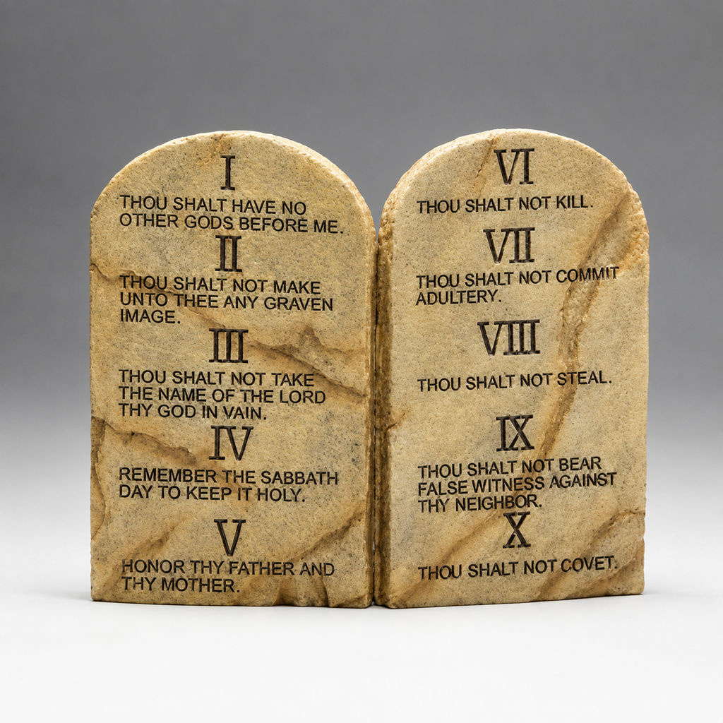 Ten Commandments Plaque
