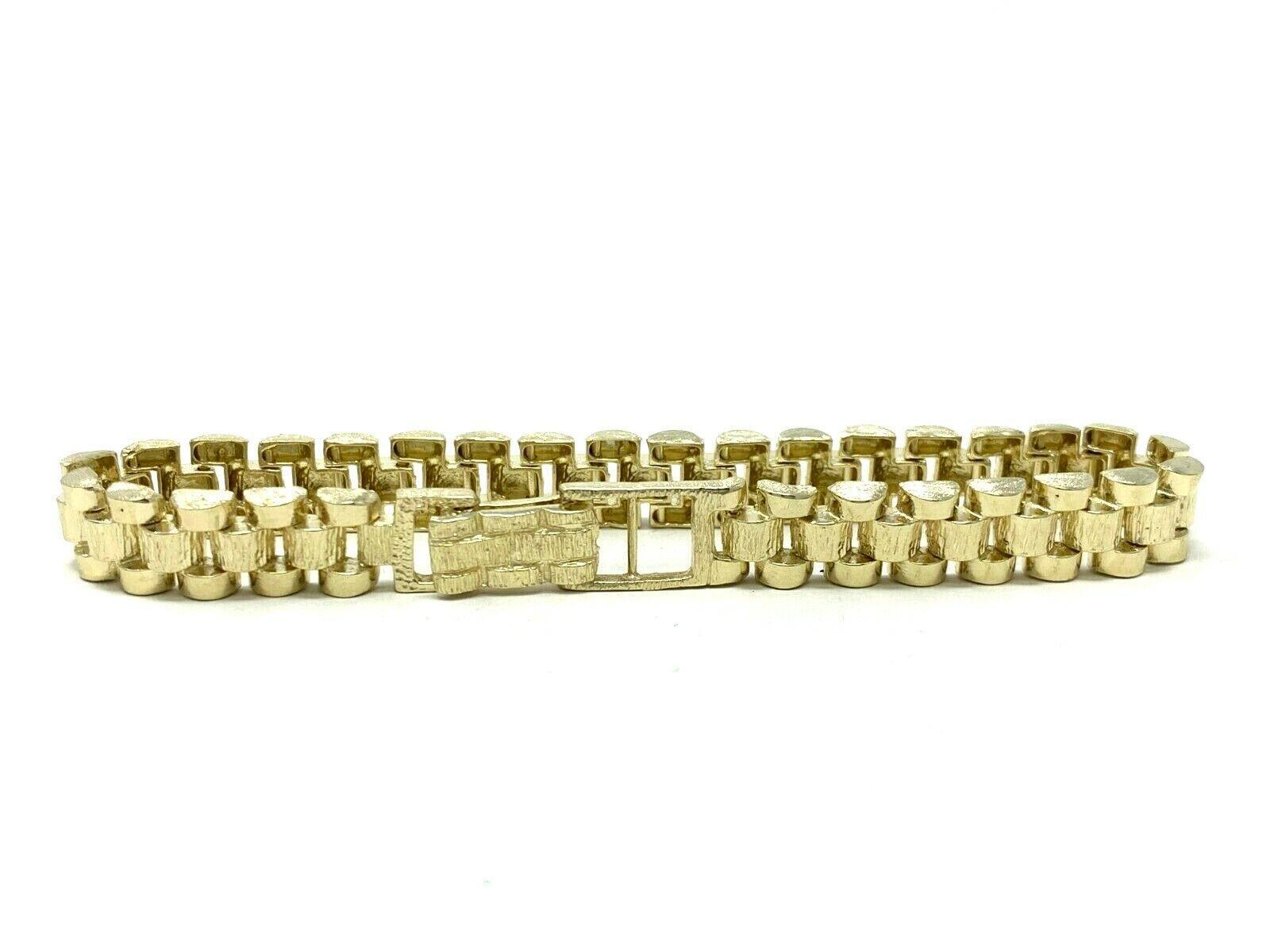 10k Yellow Gold Watch Link Chain Bracelet Adjustable 8.25"-8.75" 8.5mm 22 grams - Jewelry Store by Erik Rayo
