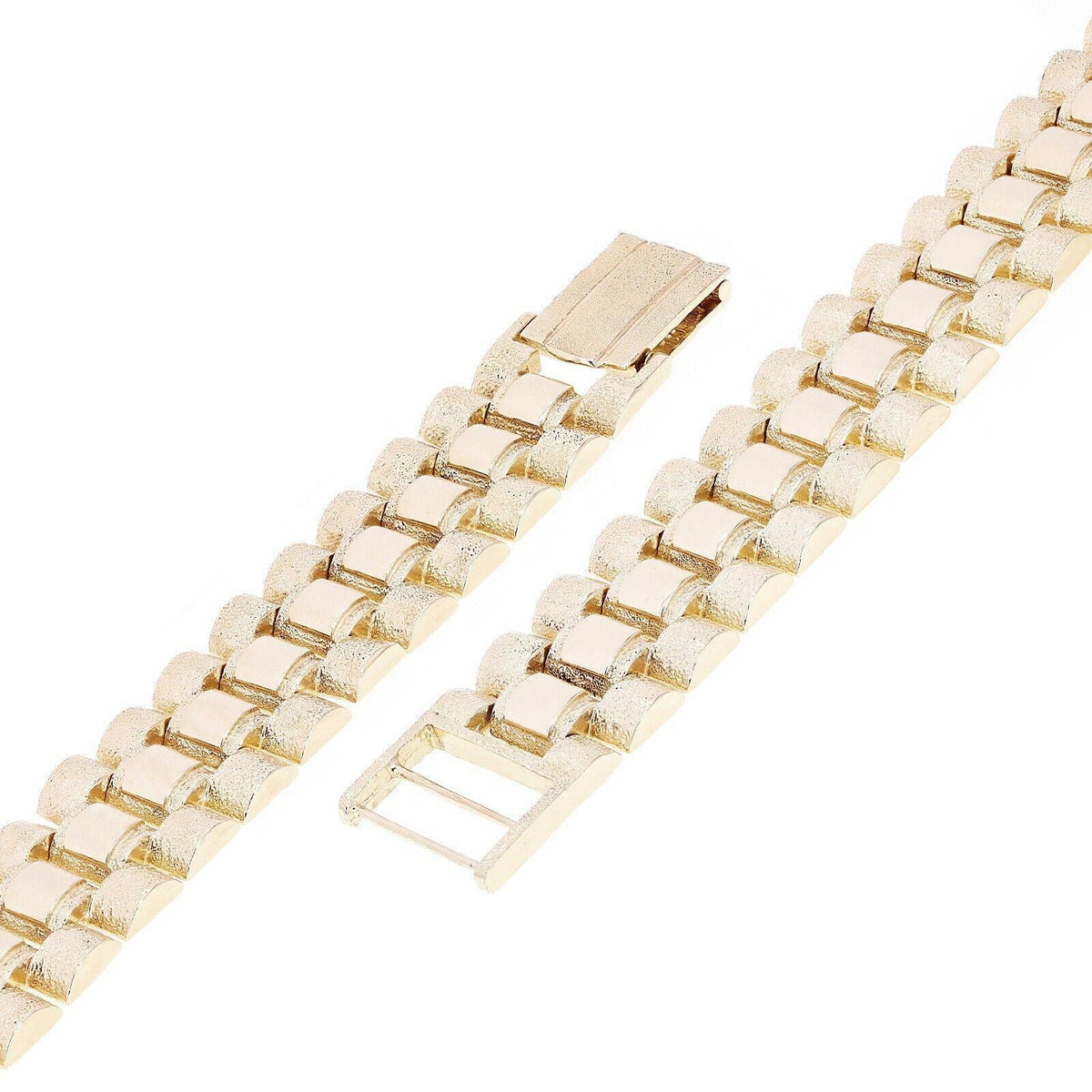 10k Yellow Gold Watch Link Chain Bracelet Adjustable 8.5-9" 14.8mm 38.1 grams - Jewelry Store by Erik Rayo
