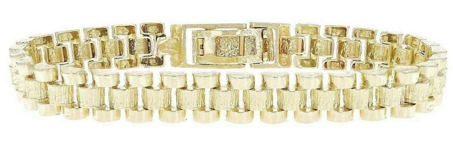 10k Yellow Gold Watch Link Chain Bracelet Adjustable 8"-8.5" 8.5mm 21 grams - Jewelry Store by Erik Rayo