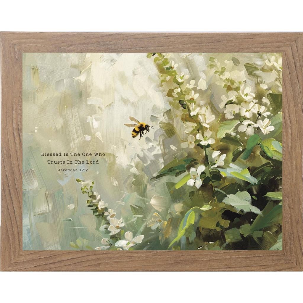 Blessed Is The One Who Trusts In The Lord – Floral Bee Art