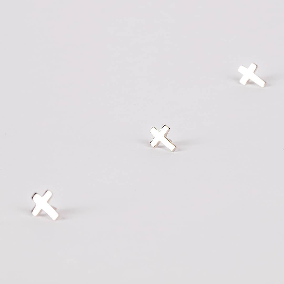 Lapel Pin Cross Silver 1/2In Pk6