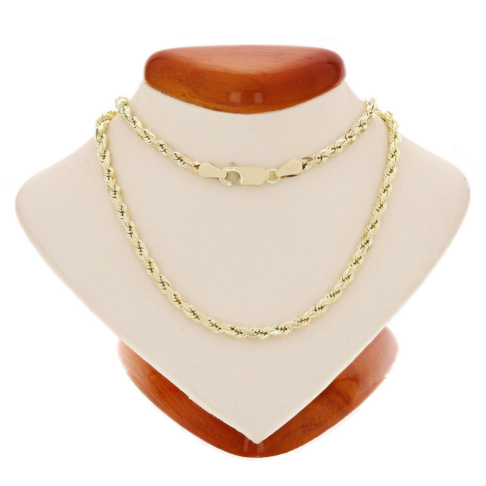 14K Gold Diamond Cut Rope Chains Necklaces For Men Women Kids Children - Jewelry Store by Erik Rayo