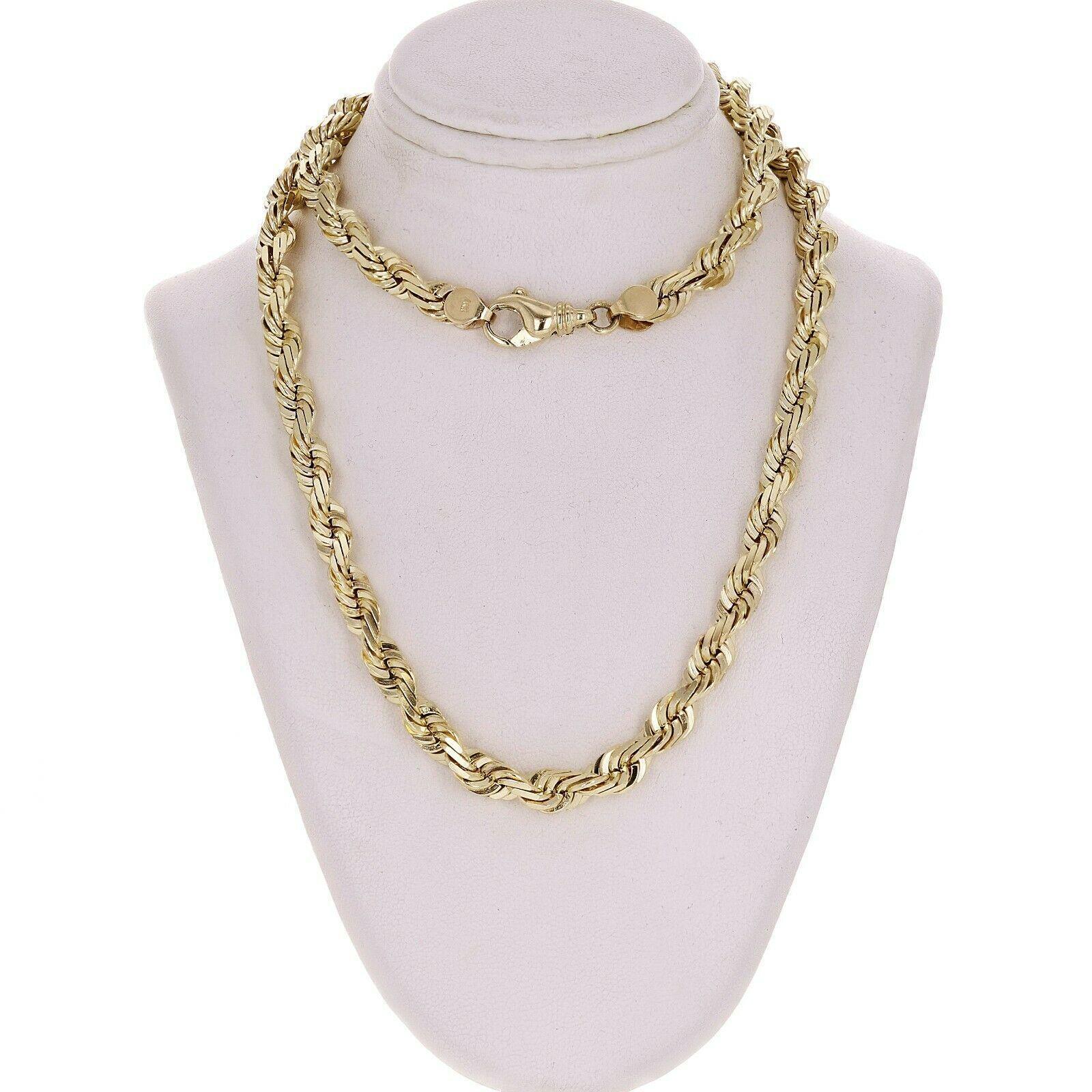 14K Gold Diamond Cut Rope Chains Necklaces For Men Women Kids Children - Jewelry Store by Erik Rayo