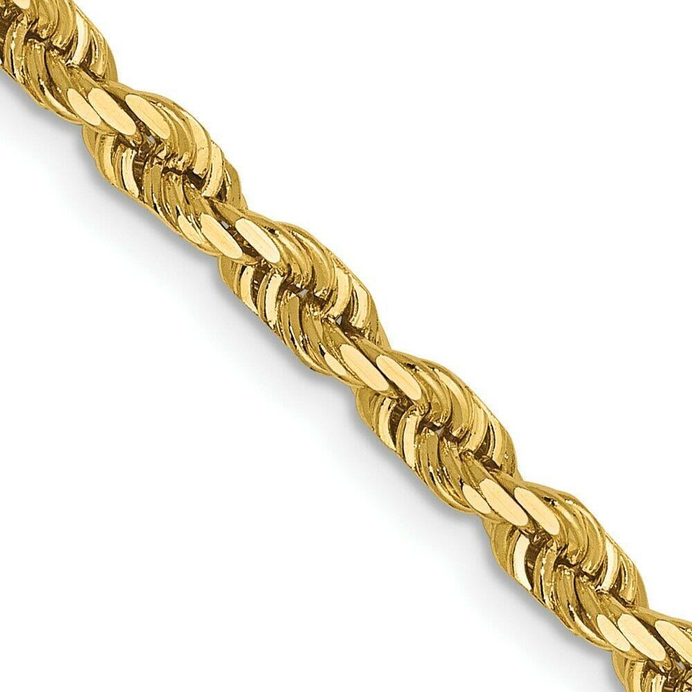 14K Gold Diamond Cut Rope Chains Necklaces For Men Women Kids Children - Jewelry Store by Erik Rayo