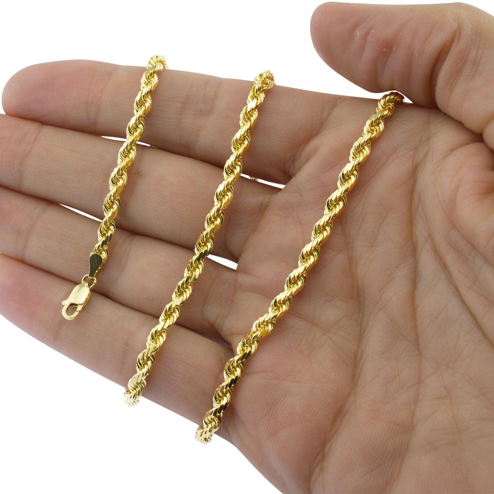 14K Gold Diamond Cut Rope Chains Necklaces For Men Women Kids Children - Jewelry Store by Erik Rayo