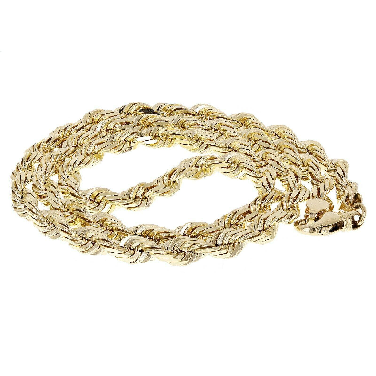 14K Gold Diamond Cut Rope Chains Necklaces For Men Women Kids Children - Jewelry Store by Erik Rayo