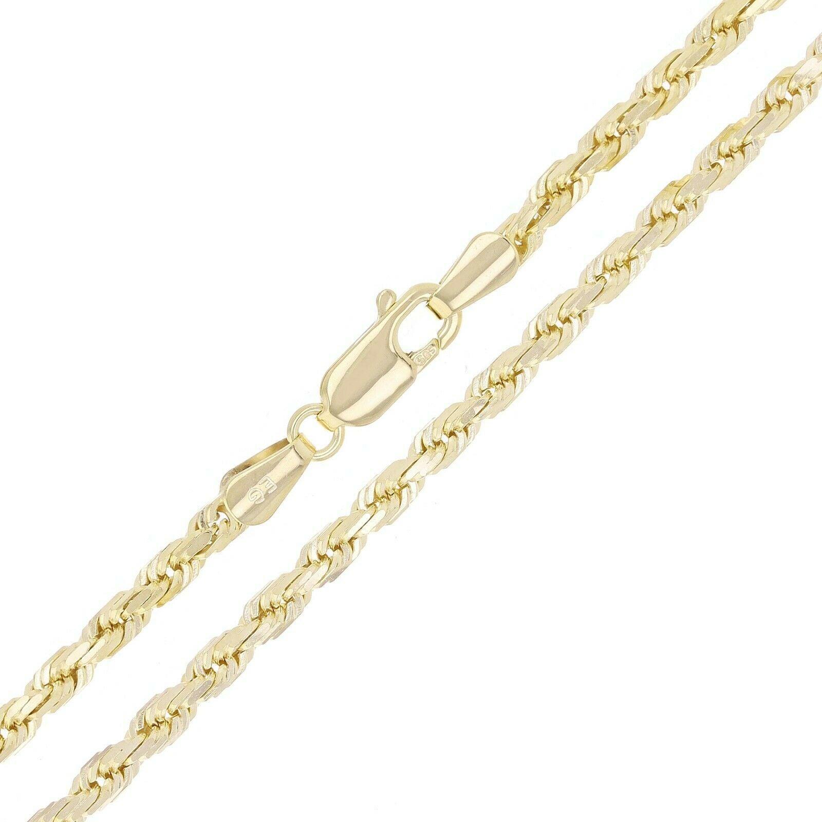 14K Gold Diamond Cut Rope Chains Necklaces For Men Women Kids Children - Jewelry Store by Erik Rayo