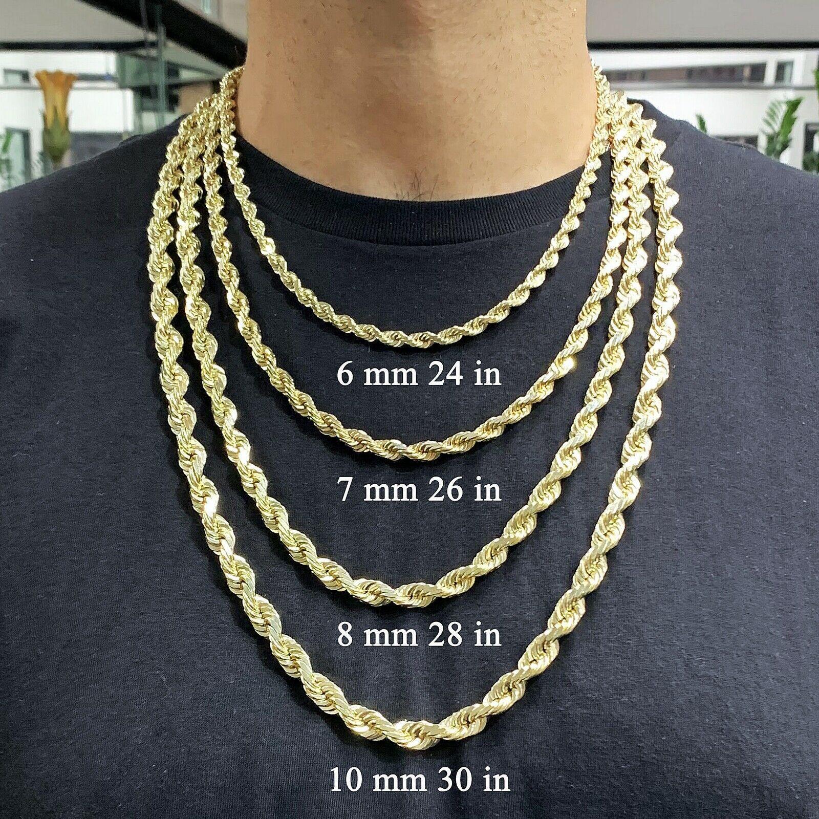 14K Gold Diamond Cut Rope Chains Necklaces For Men Women Kids Children - Jewelry Store by Erik Rayo