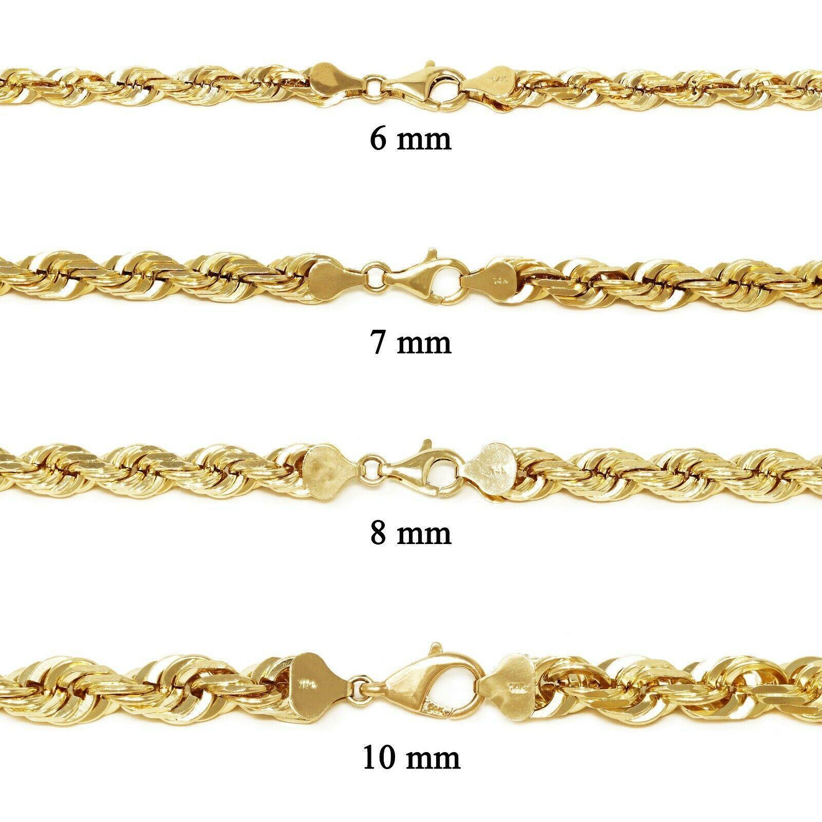 14K Gold Diamond Cut Rope Chains Necklaces For Men Women Kids Children - Jewelry Store by Erik Rayo