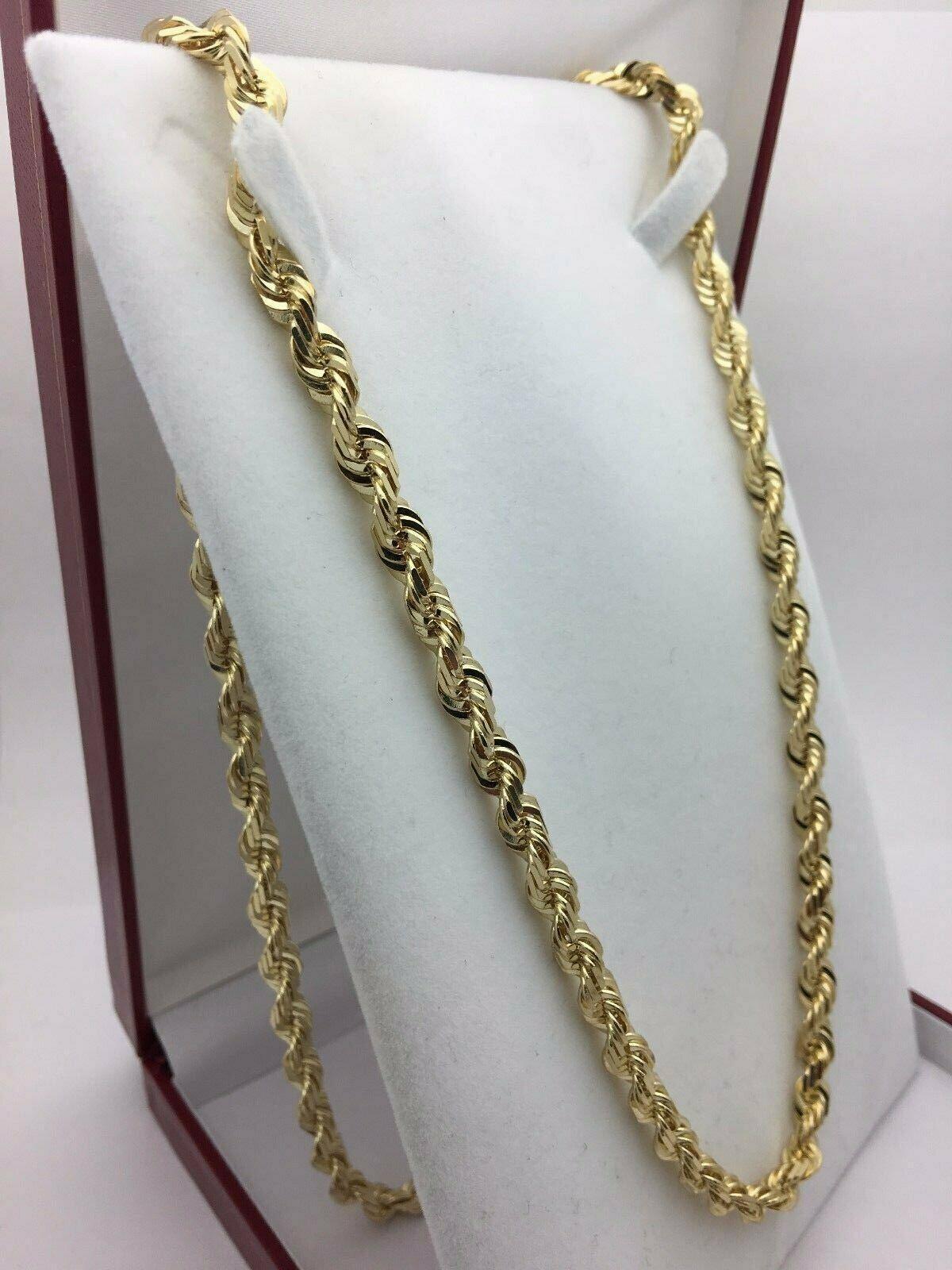 14K Oro Puro Solido Cadenas de Torzal Corte de Diamante (No es Chapa) - Jewelry Store by Erik Rayo