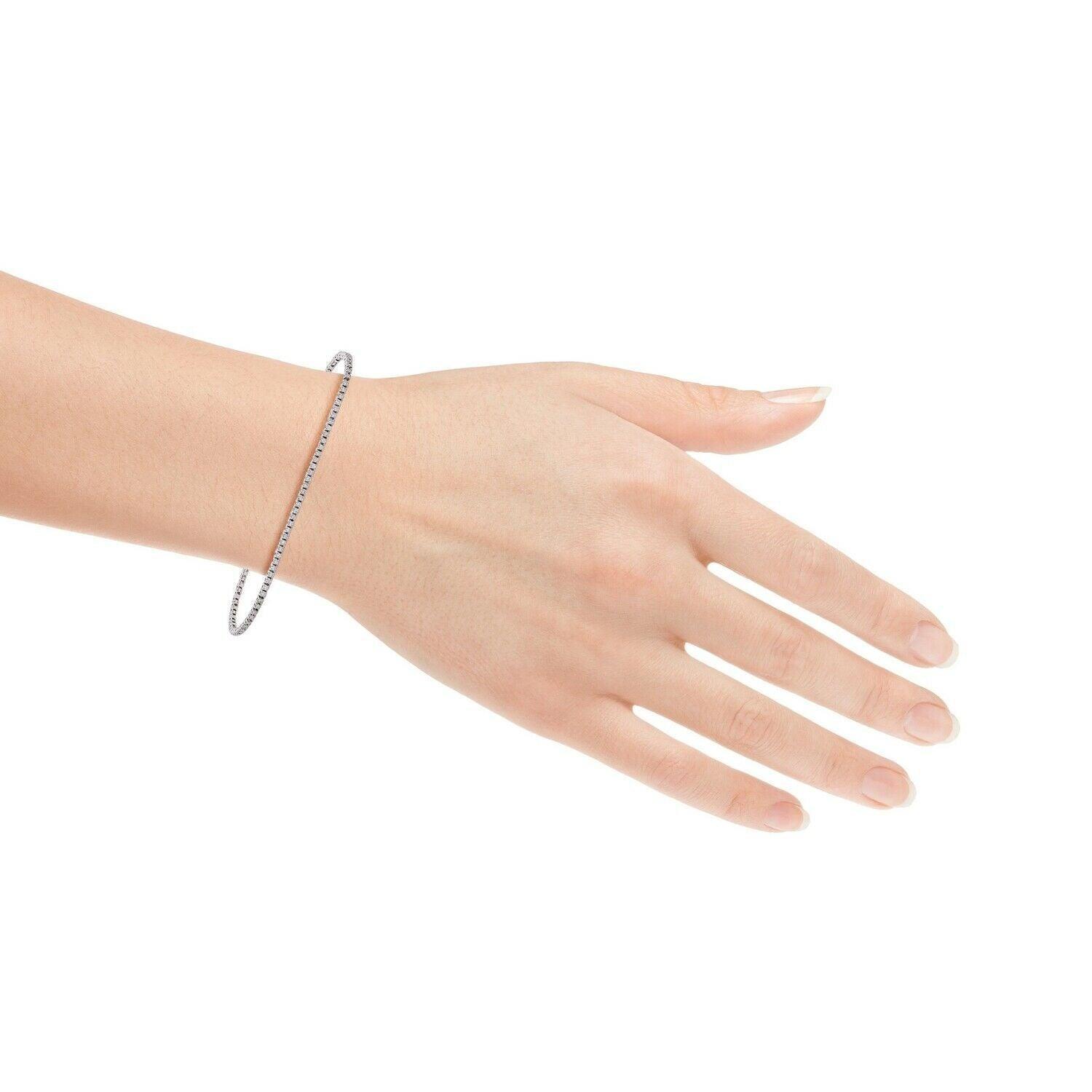 14k White Gold 1ctw Diamond Tennis Bracelet for Men and Women - Jewelry Store by Erik Rayo