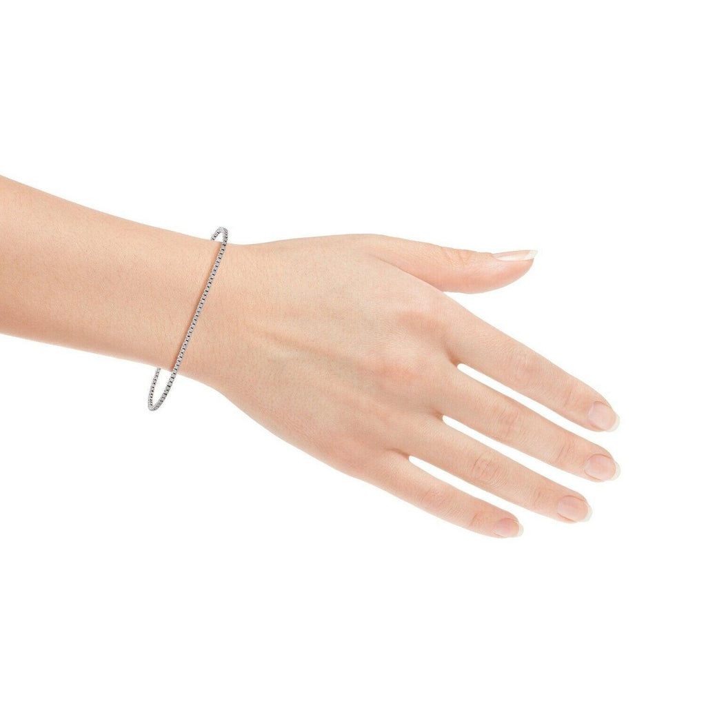 14k White Gold 1ctw Diamond Tennis Bracelet for Men and Women - Jewelry Store by Erik Rayo