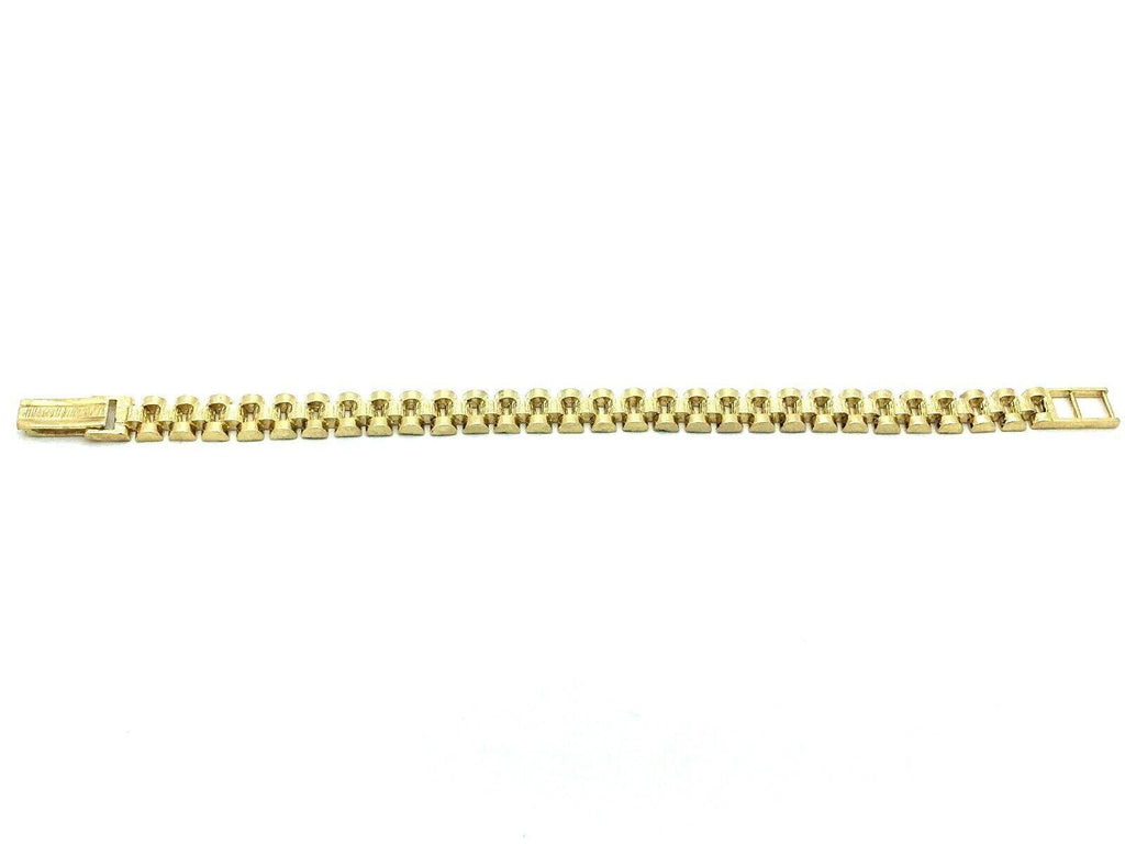 14k Yellow Gold Solid Watch Band Link Bracelet 6.5-7" 8.5mm 20 grams - Jewelry Store by Erik Rayo