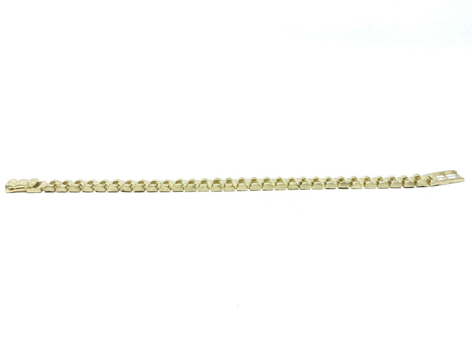 14k Yellow Gold Solid Watch Band Link Bracelet 6.5-7" 8.5mm 20 grams - Jewelry Store by Erik Rayo