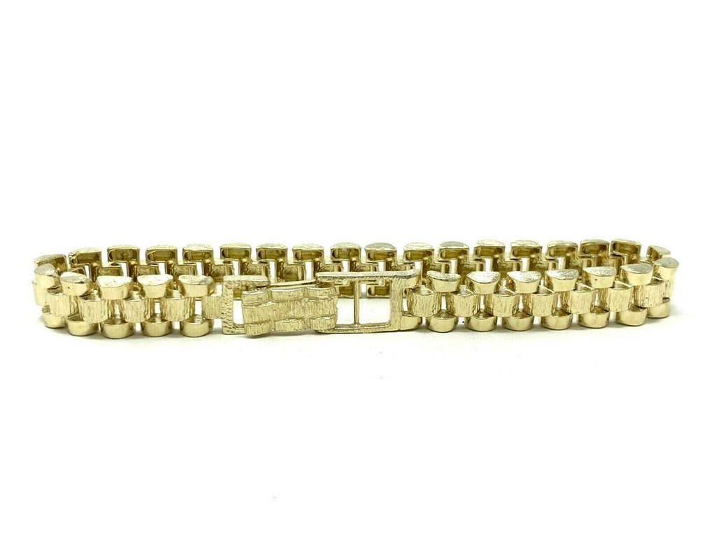 14k Yellow Gold Solid Watch Band Link Bracelet 6.5-7" 8.5mm 20 grams - Jewelry Store by Erik Rayo