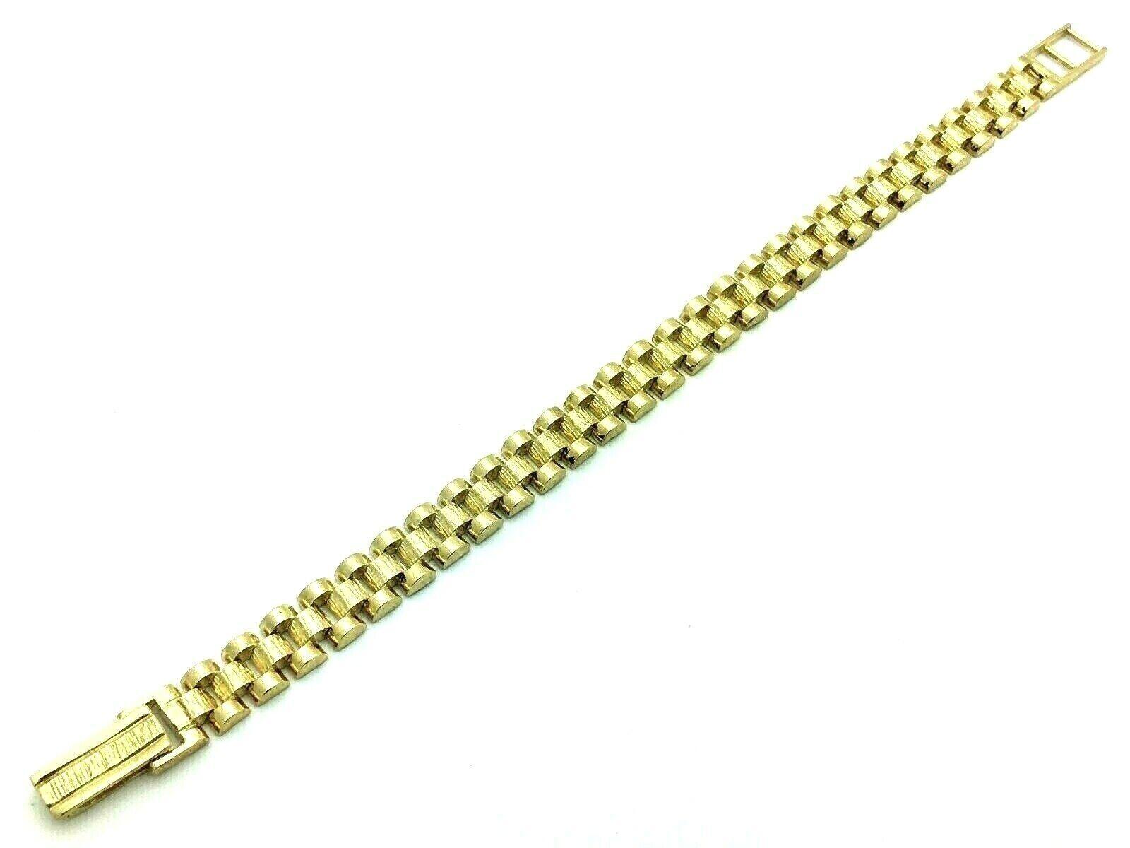 14k Yellow Gold Solid Watch Band Link Bracelet 6.5-7" 8.5mm 20 grams - Jewelry Store by Erik Rayo