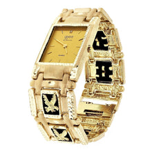 Load image into Gallery viewer, 14k Yellow Gold Watch Band Eagle Black Onyx Geneve Diamond Watch 7.5 73.4 grams - Jewelry Store by Erik Rayo
