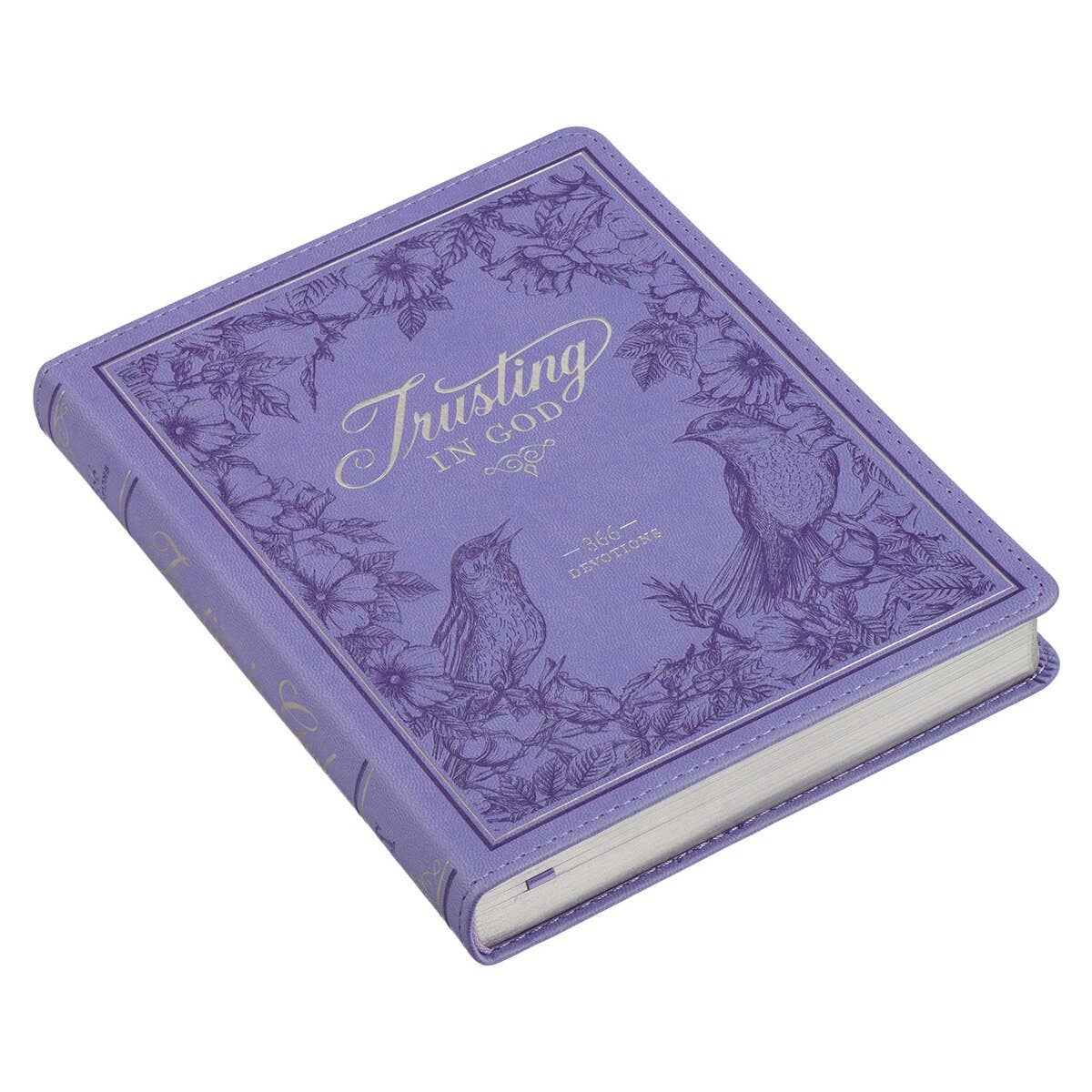 Devotional Trusting God Purple Faux Leather
