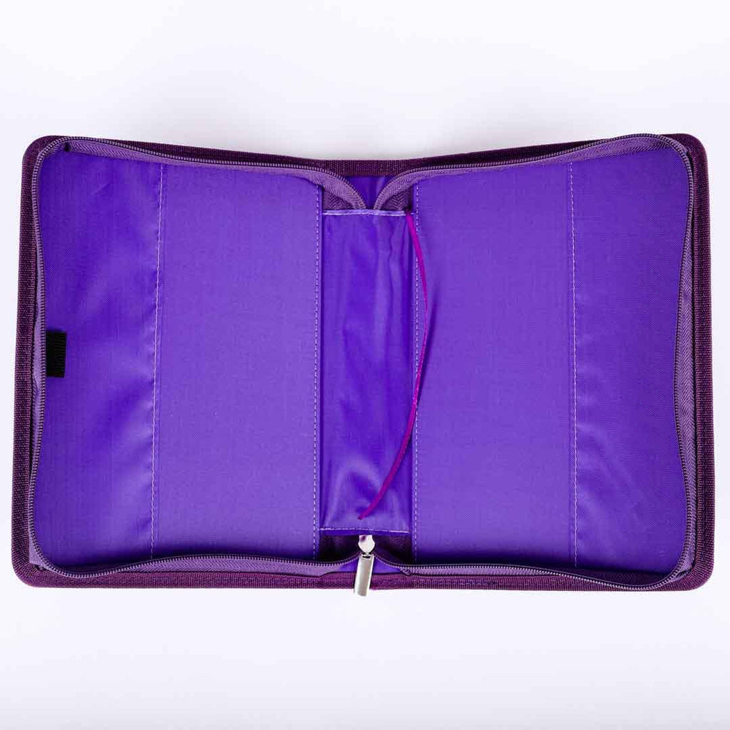 Bible Cover Imitation Leather Great Love Purple L