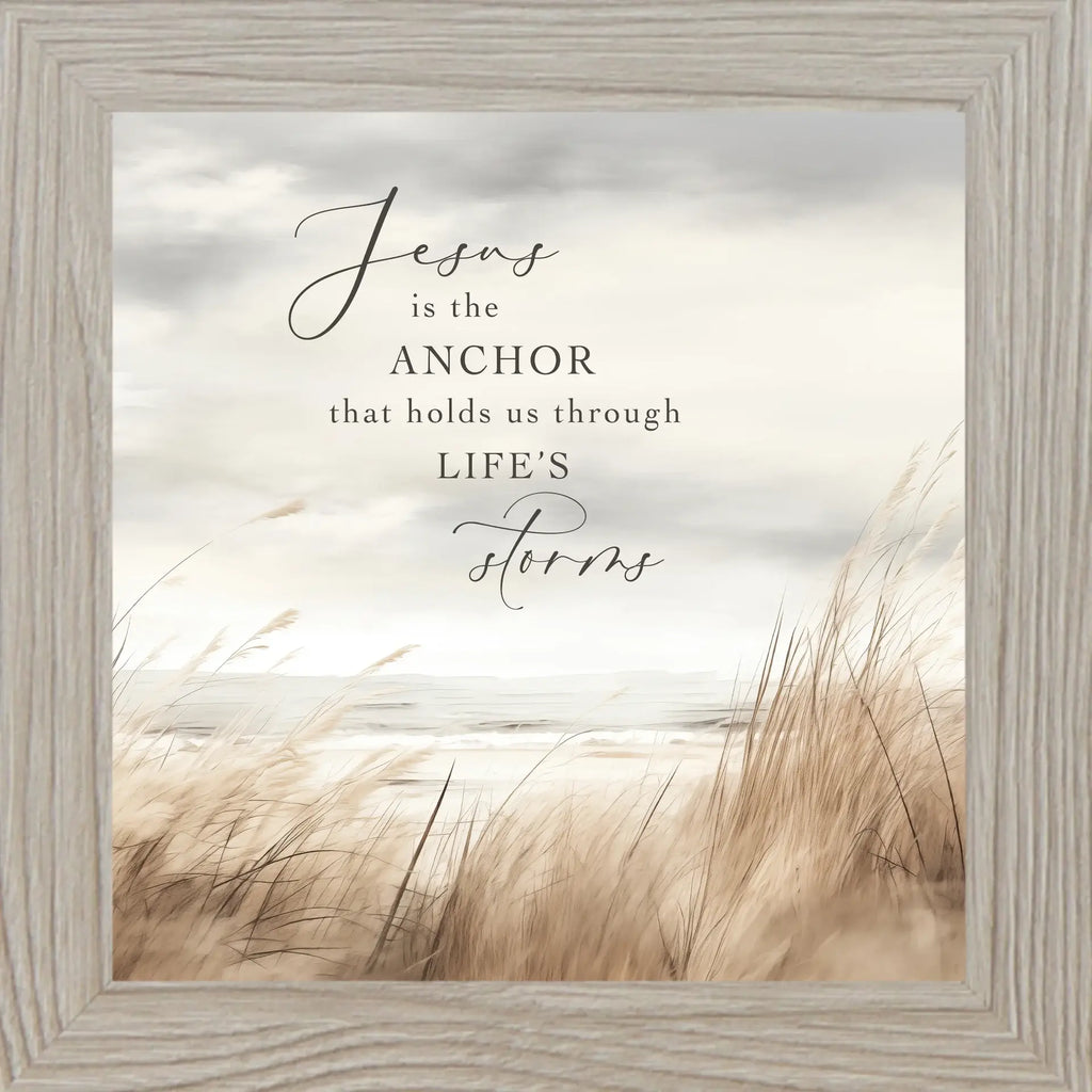 Jesus Is The Anchor Lake Beach Art Sign Religious