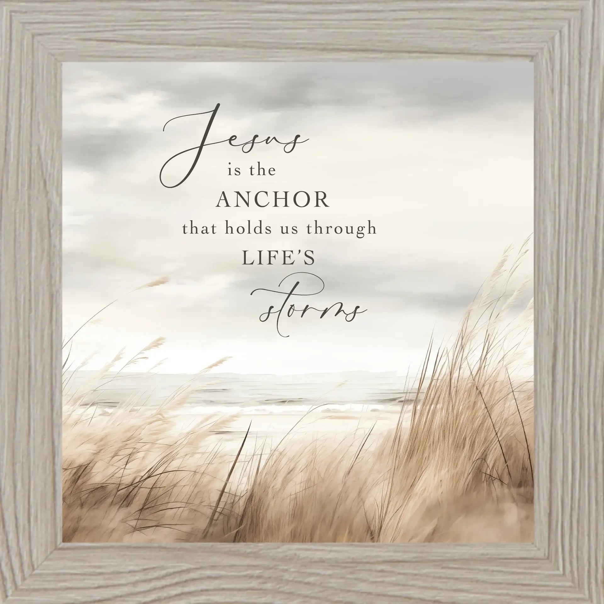 Jesus Is The Anchor Lake Beach Art Sign Religious