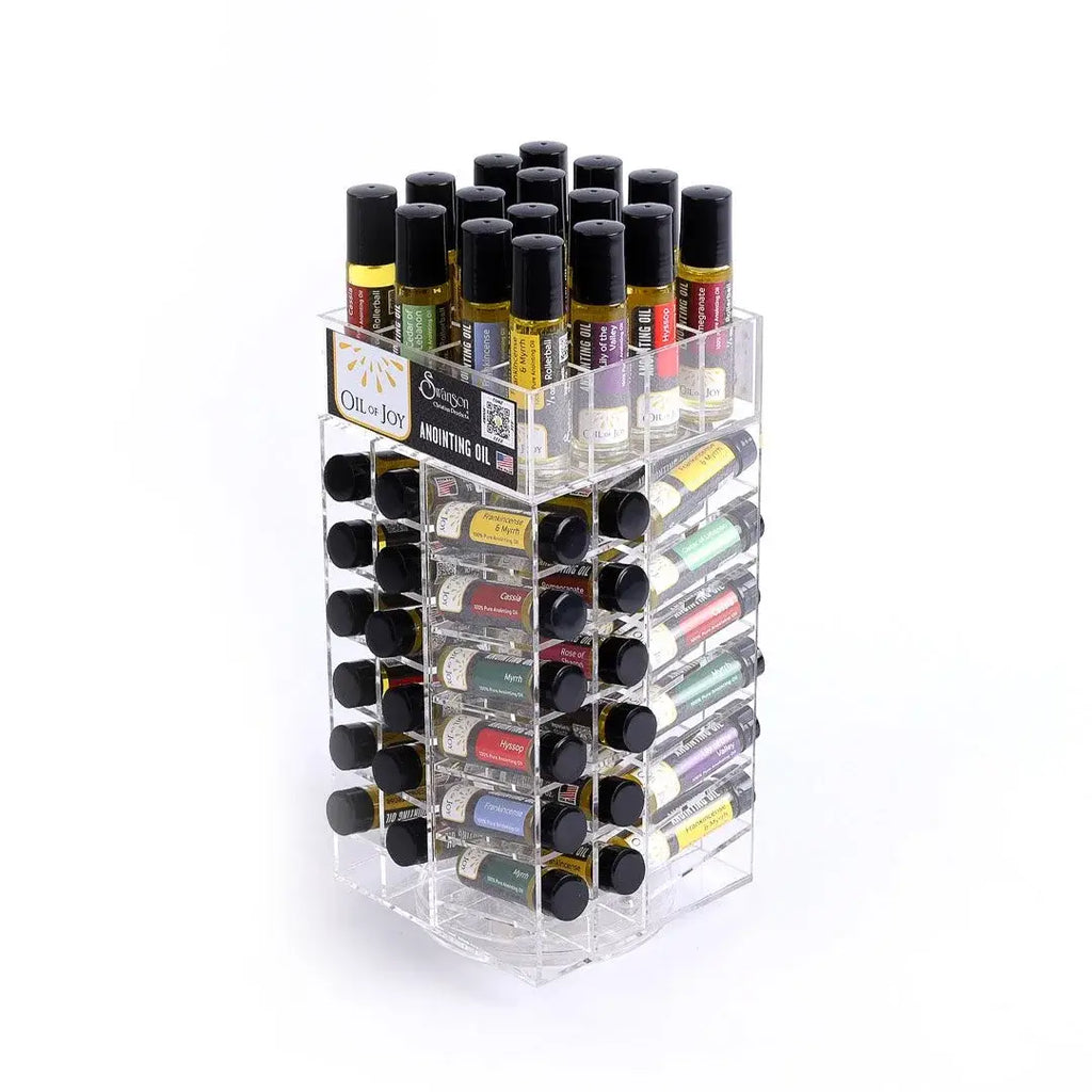 1/4 oz and 1/3 oz Roller Anointing Oil Display, 64 ct