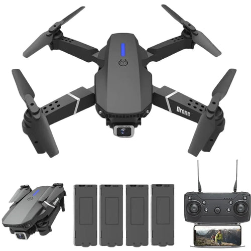 2024 New RC Drone With 4K HD Dual Camera WiFi FPV Foldable Quadcopter +4 Battery - Jewelry Store by Erik Rayo