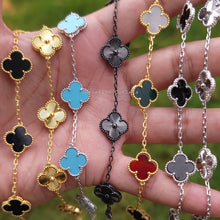 Load image into Gallery viewer, 925 silver clover bracelets for men and women adjustable sizes
