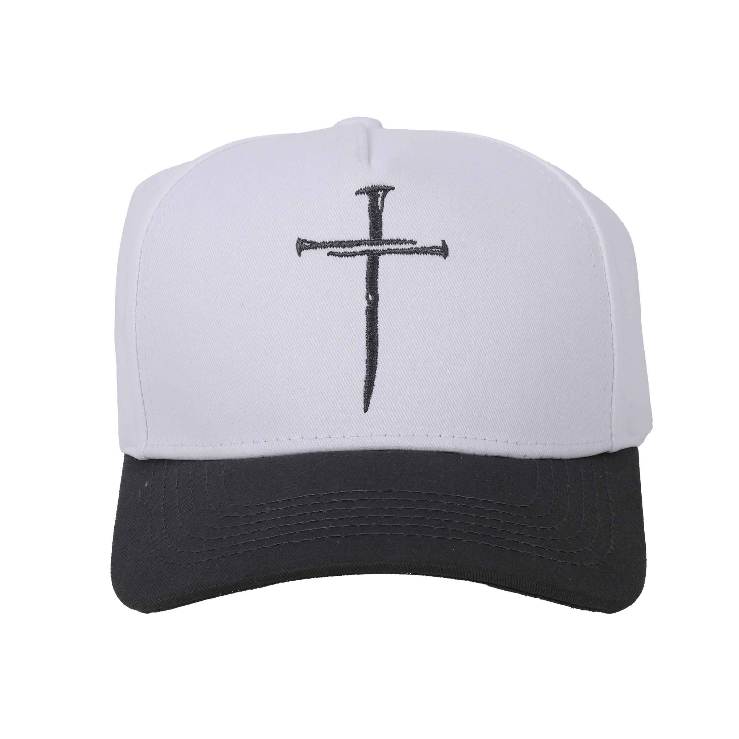 Hat - Cross Of Nails - Grey/White