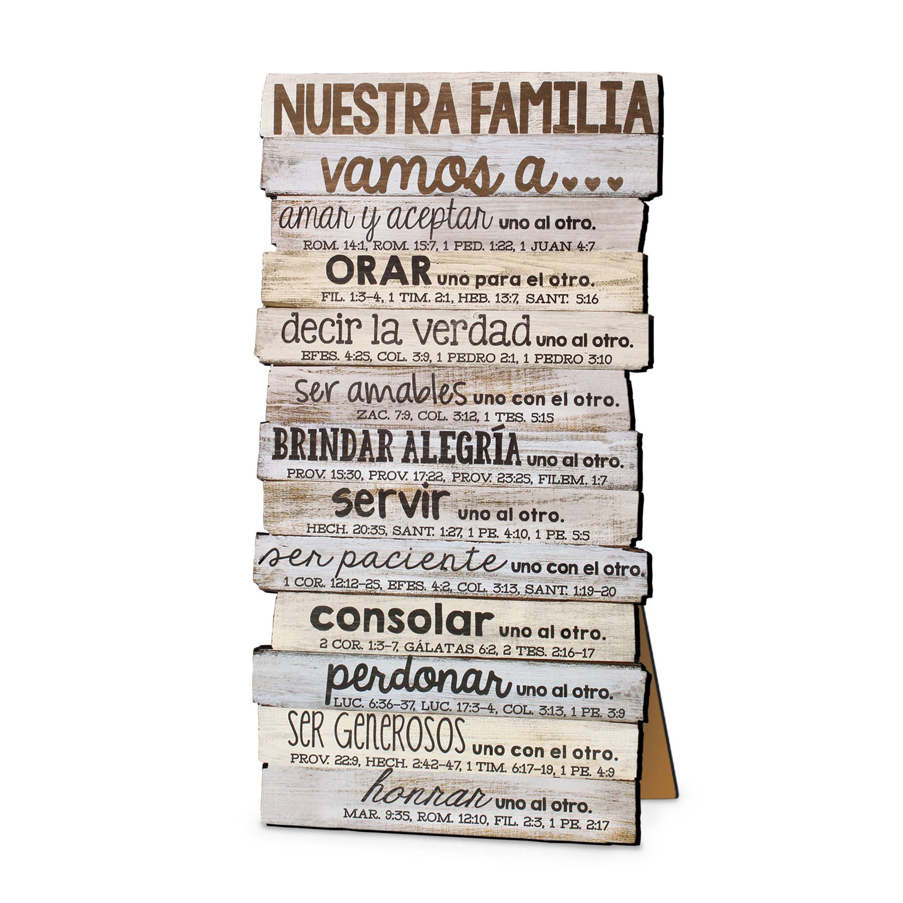 LCP Nuestra Familia (Our Family) Desktop Stacked Wood