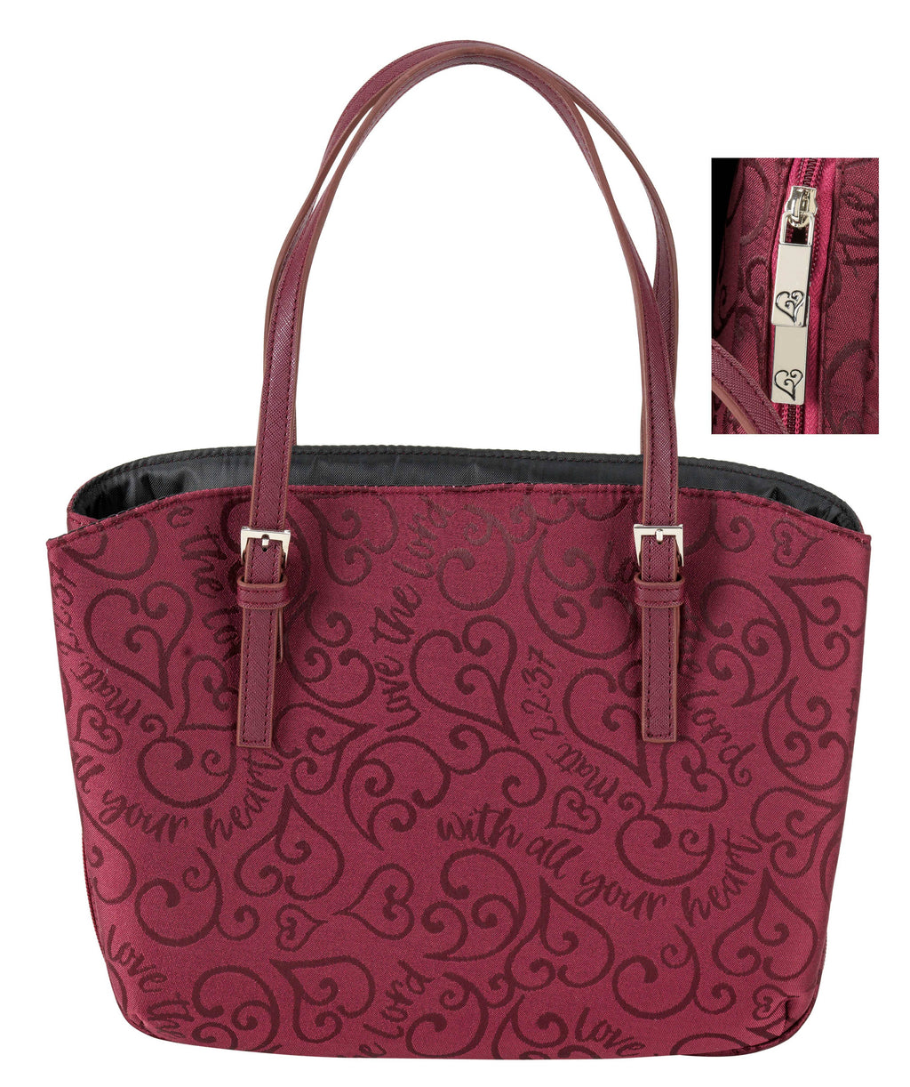 White Dove Love Lord Heart Jacquard Wedge Bible Case Large