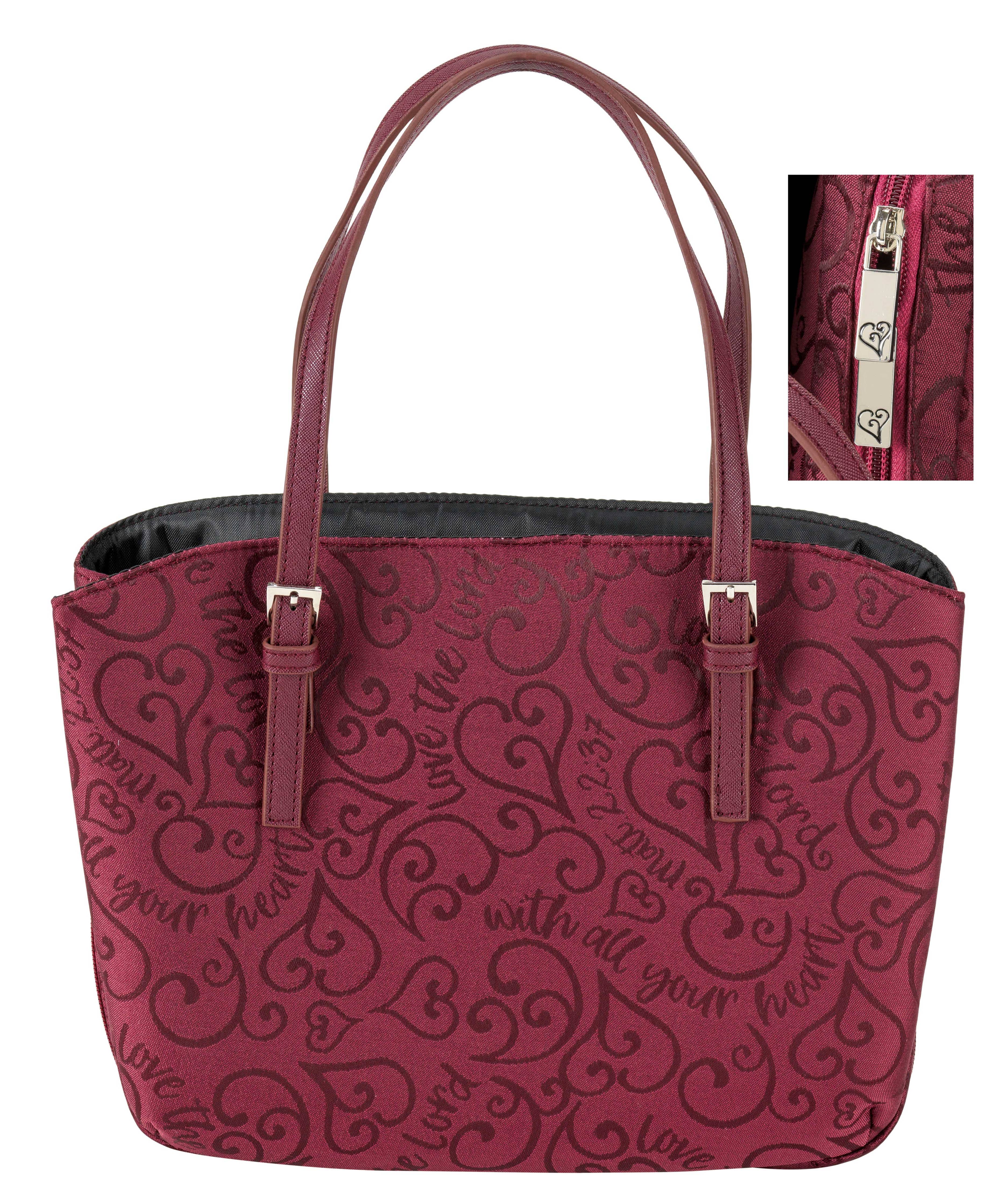 White Dove Love Lord Heart Jacquard Wedge Bible Case Large