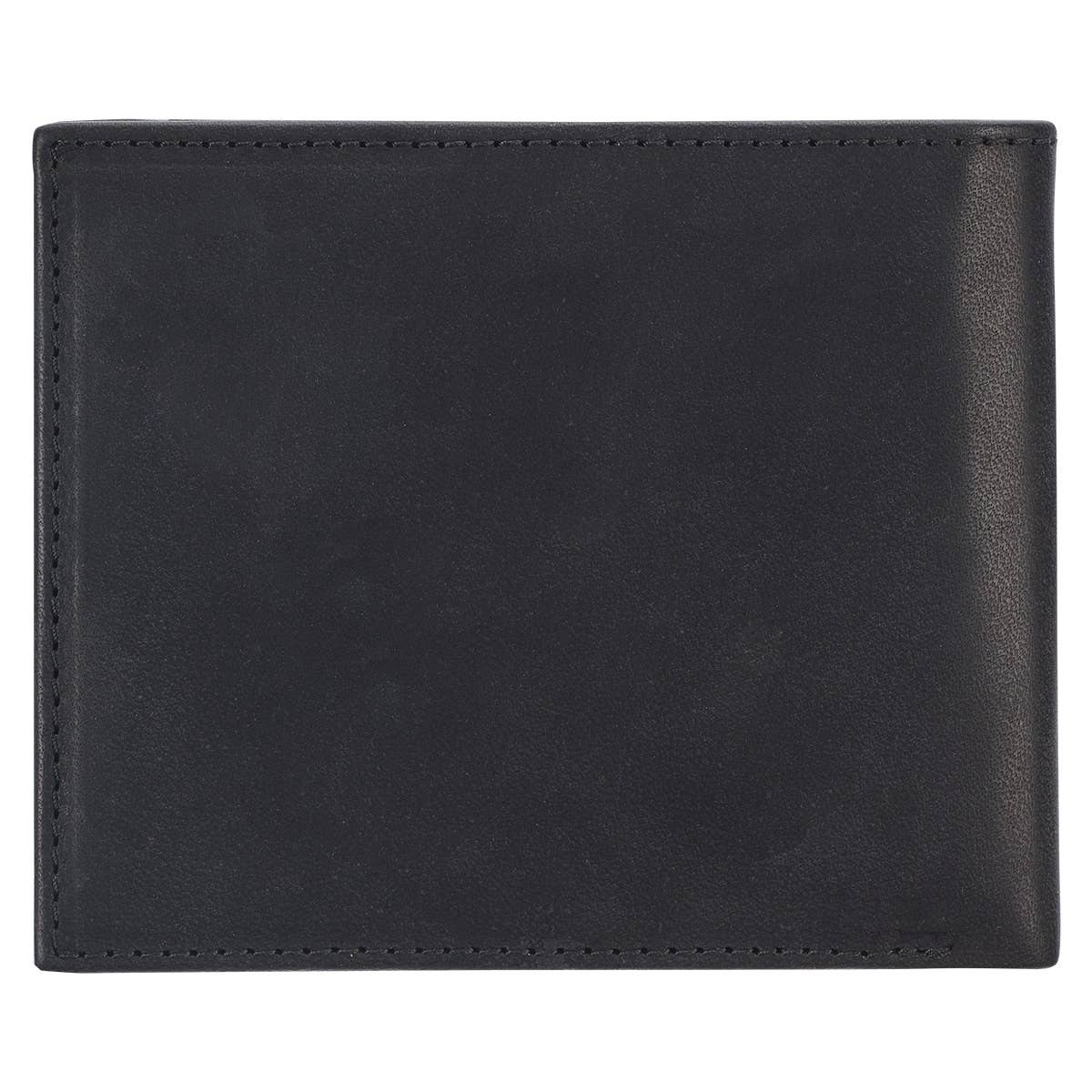 Wallet Leather Black Cross Badge
