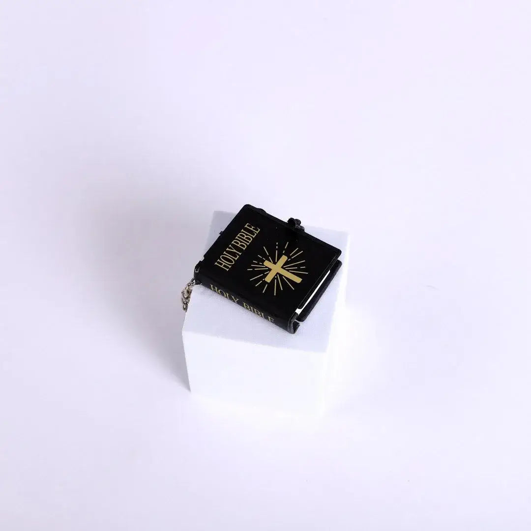 Mini Bible Keychain Black