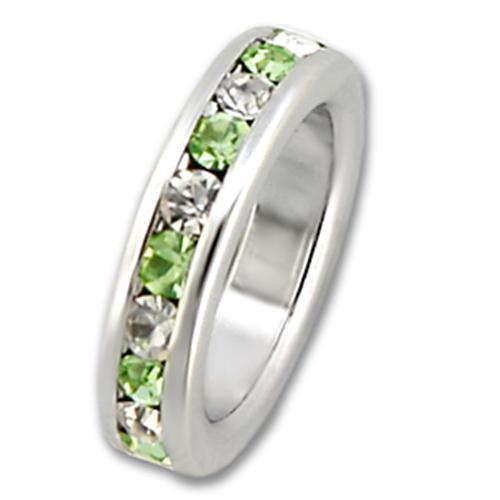 35008 - High-Polished 925 Sterling Silver Pendant with Top Grade Crystal in Peridot - Jewelry Store by Erik Rayo