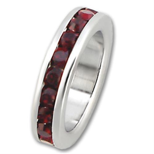 35013 - High-Polished 925 Sterling Silver Pendant with Top Grade Crystal in Garnet - Jewelry Store by Erik Rayo