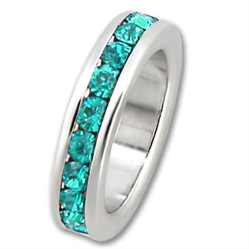 35024 - High-Polished 925 Sterling Silver Pendant with Top Grade Crystal in Blue Zircon - Jewelry Store by Erik Rayo