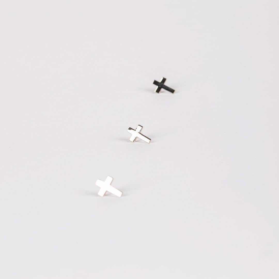 Lapel Pin Cross Silver 1/2In Pk6
