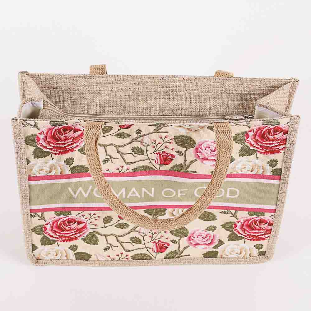 Tote Canvas Woman Of God Floral