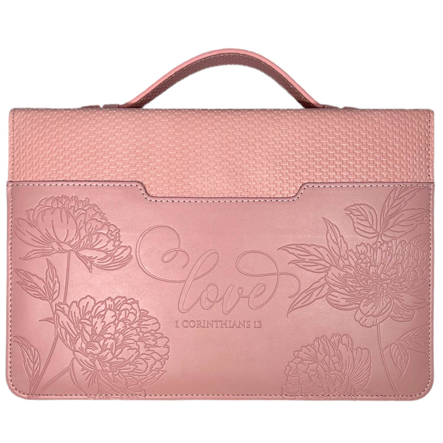 White Dove -Bible Cover WEAVE  "LOVE"-PINK-XL
