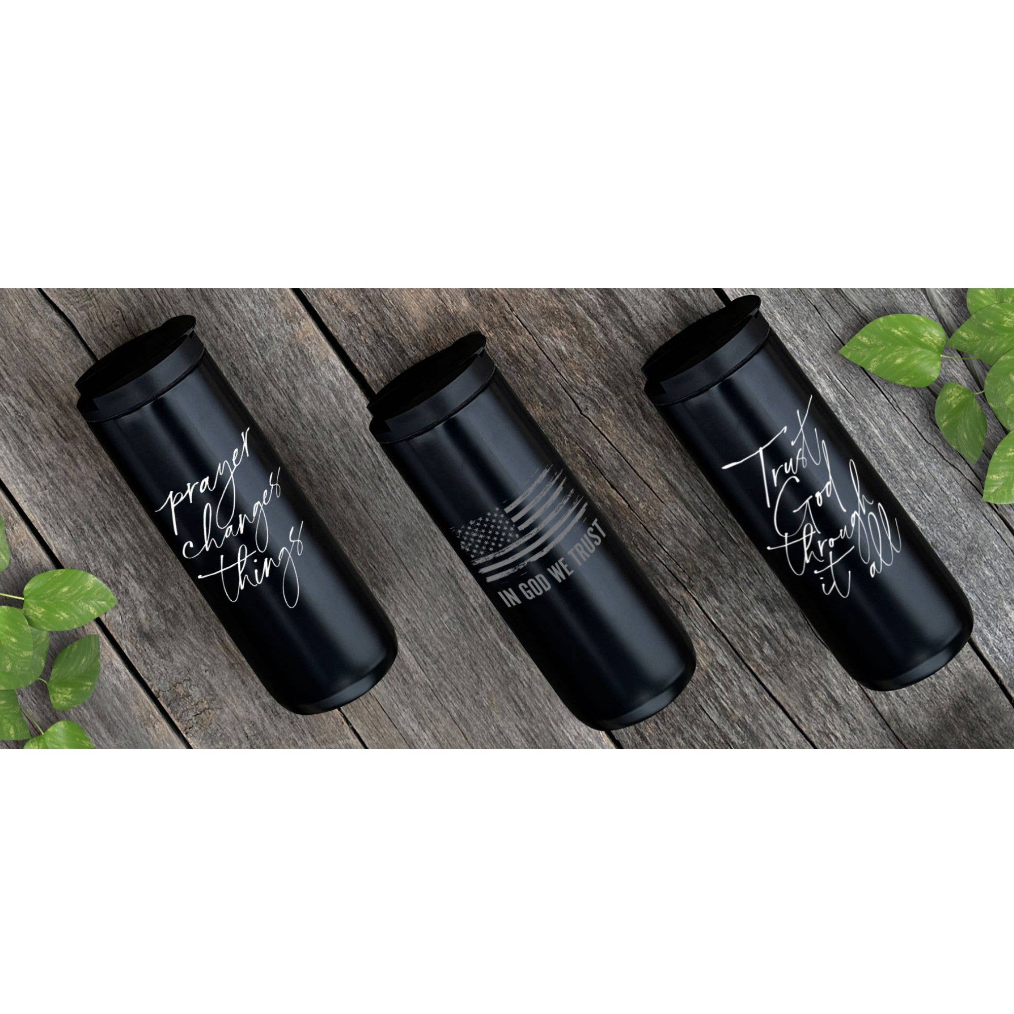 LCP Tumbler Black 20 Oz In God We Trust