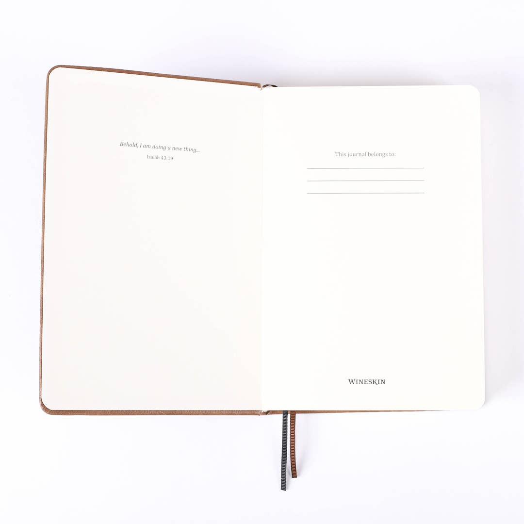 Wineskin Hard Cover 420Pg Journal, Tan