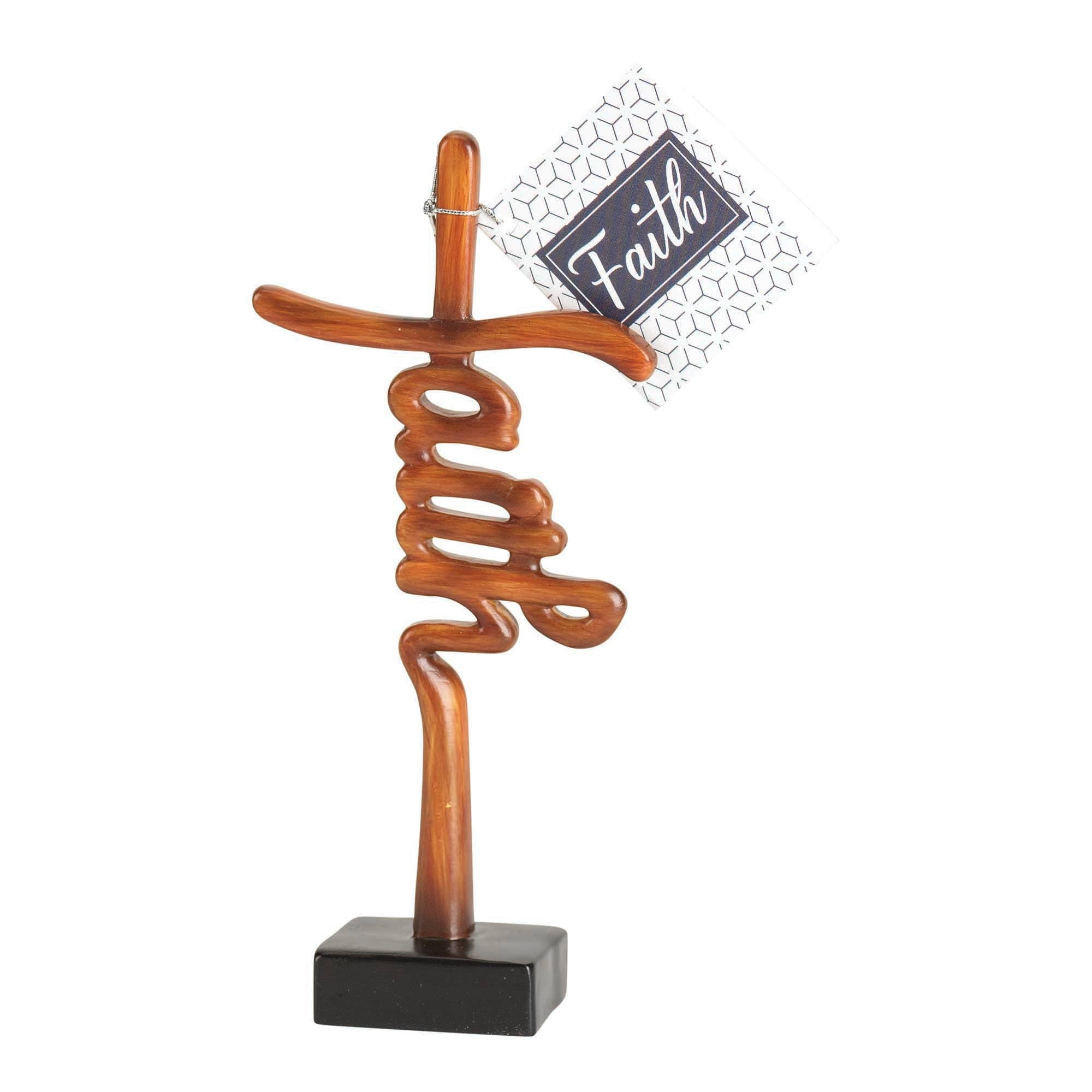 Crs Ttop Faith Rsn 7"H