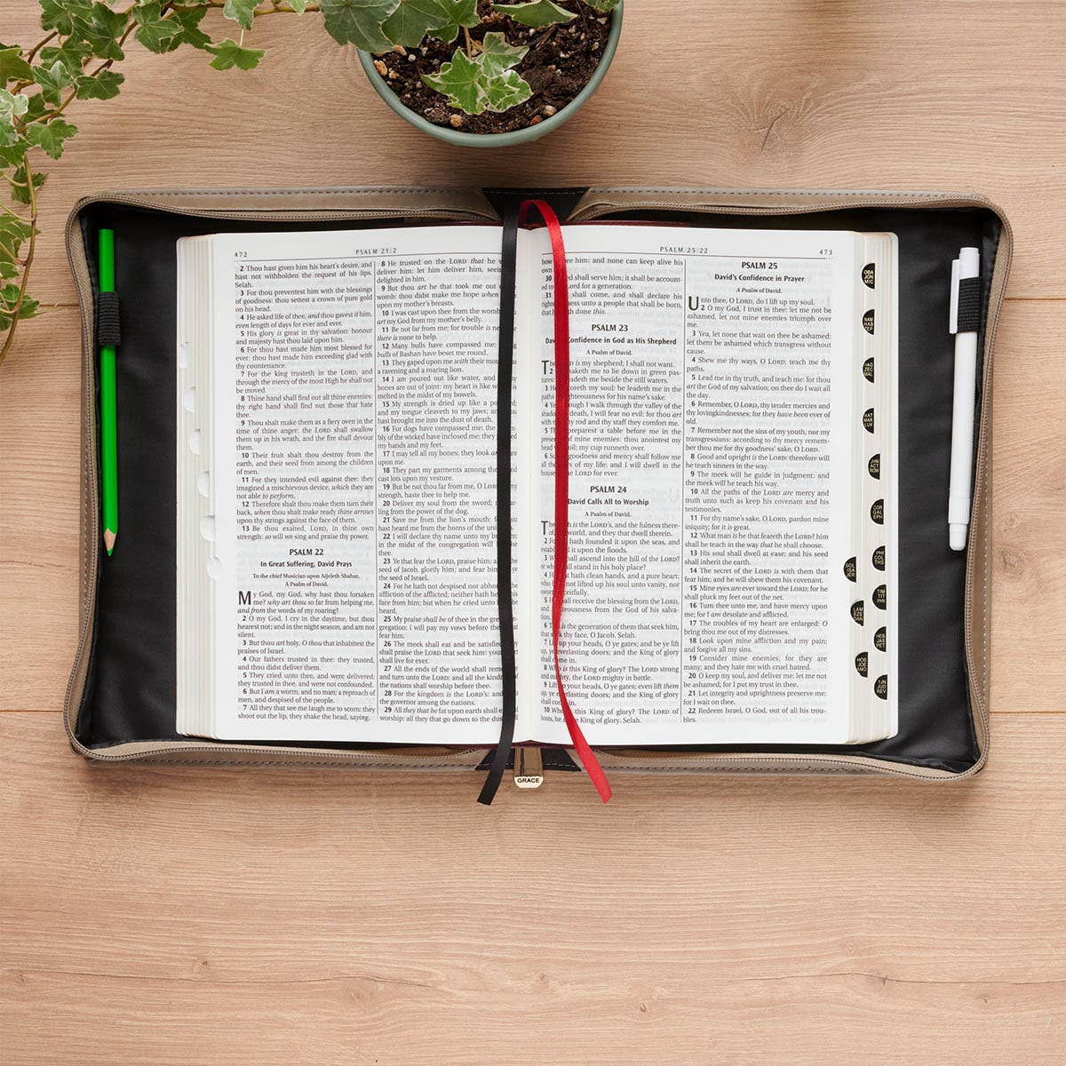 Bible Cover Fashion Taupe  Amazing Grace Isa. 53:5