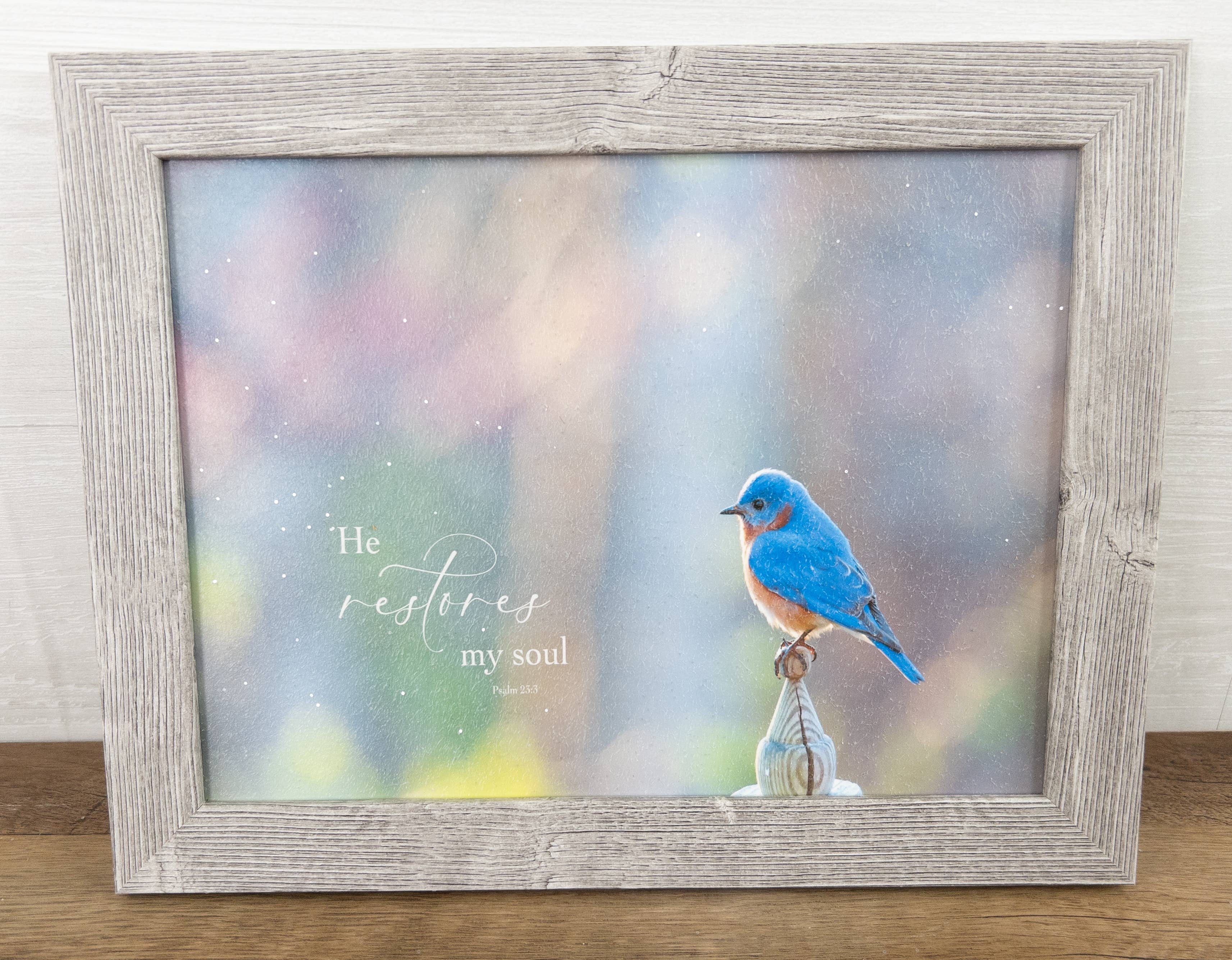 He Restores My Soul Bird Religious Art Christian Sign