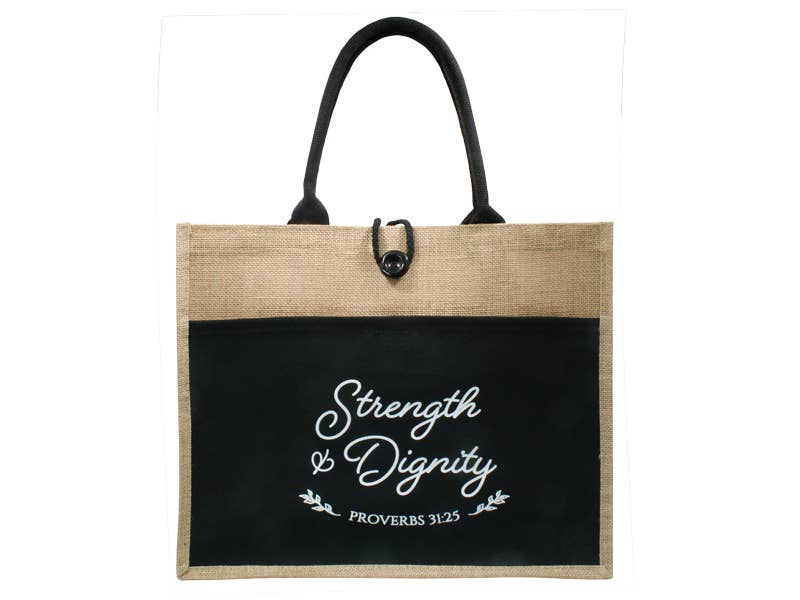 Jute Tote Bag Dignity  17X13.5X6
