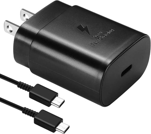 25W USB-C Super Fast Wall Charger 6FT Cable For Samsung Galaxy S21 S22 S23 S24 - Jewelry Store by Erik Rayo
