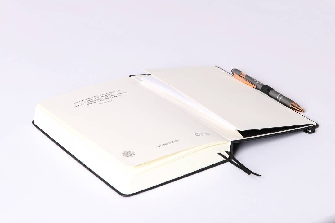 Wineskin Journal -  Hard Cover - Black - 420 Pages
